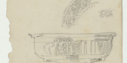 image for: Marià Fortuny - Pica d&#039;un brollador i motius ornamentals d&#039;estil musulmà - Cap a 1870-1872