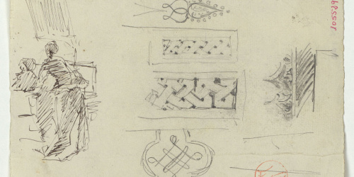 image for: Marià Fortuny - Sanefes d&#039;estil musulmà i croquis de figura - Cap a 1870-1872