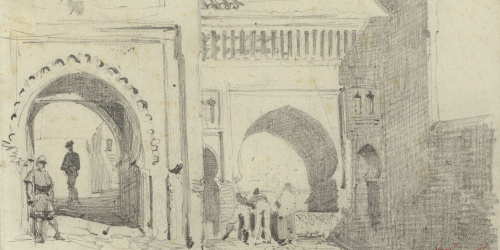 image for: Marià Fortuny - Porta de Bab Tut o de Tànger a Tetuan - Cap a 1860-1862