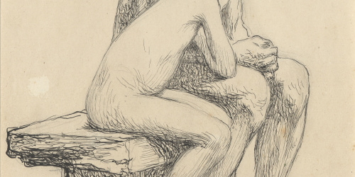 image for: Miquel Blay - Estudi per a l&#039;escultura «Els primers freds» - Cap a 1892