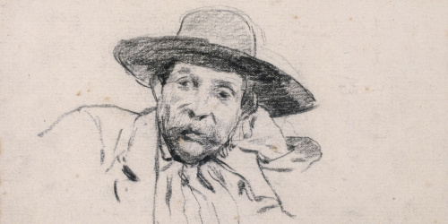 image for: Santiago Rusiñol - Estudi de cap masculí - Cap a 1880-1885