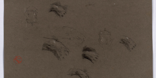 image for: Marià Fortuny - Estudi per al quadre «El col·leccionista d&#039;estampes» - Cap a 1863-1867