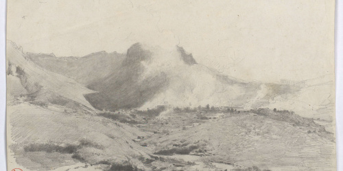 image for: Marià Fortuny - Incendio de la aldea de Benigomar - Cap a 1860