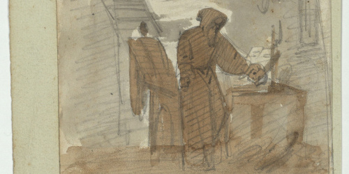image for: Marià Fortuny - Frare en una cel·la - Cap a 1856-1858
