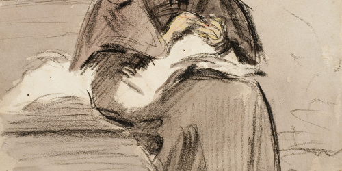 image for: Ricard Canals - Dona asseguda en un banc - Cap a 1896-1900