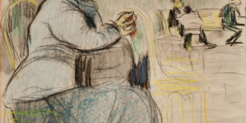 image for: Ricard Canals - Dona asseguda en un banc - Cap a 1896-1900