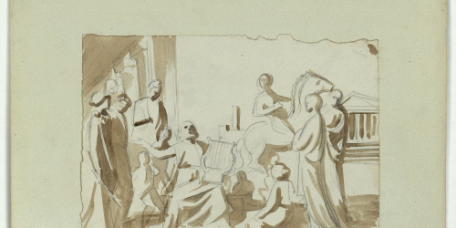 image for: Marià Fortuny - Homer cec recitant poemes - Cap a 1855-1856