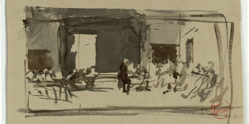 image for: Marià Fortuny - Estudi per al quadre «La vicaria» - Cap a 1868-1870