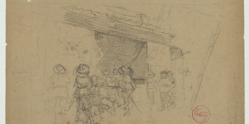 image for: Marià Fortuny - Composició amb cavallers del segle XVII - Cap a 1867-1872