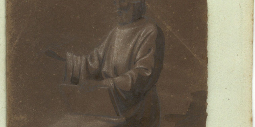 image for: Marià Fortuny - Estudi acadèmic de figura masculina - Cap a 1856-1858