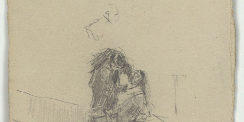image for: Marià Fortuny - Esbós de dues figures - Cap a 1863-1866