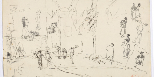 image for: Marià Fortuny - Estudi per al quadre «L&#039;Ajuntament vell de Granada» - Cap a 1872