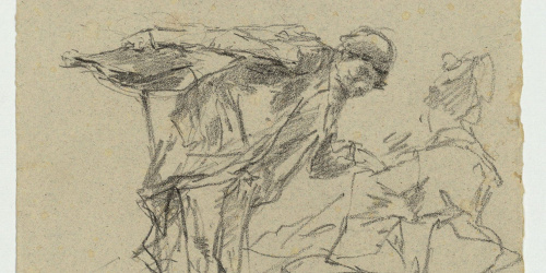 image for: Marià Fortuny - Estudi per al quadre «El jardí dels poetes» - Cap a 1871