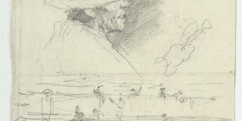 image for: Marià Fortuny - Bust d&#039;un picador i corrida de toros - Cap a 1867-1868