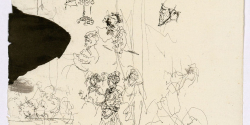 image for: Marià Fortuny - Esbós de figures femenines, braços i altres figures - Cap a 1867-1872