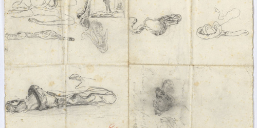 image for: Marià Fortuny - Estudi per al quadre «L&#039;encantador de serps» (anvers) / Estudi per al quadre «L&#039;elecció de la model» (revers) - Cap a 1869