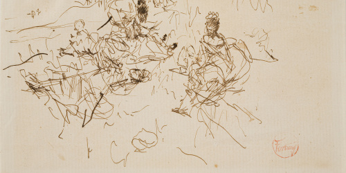 image for: Marià Fortuny - Estudi per al quadre «Platja de Portici» - Cap a 1874