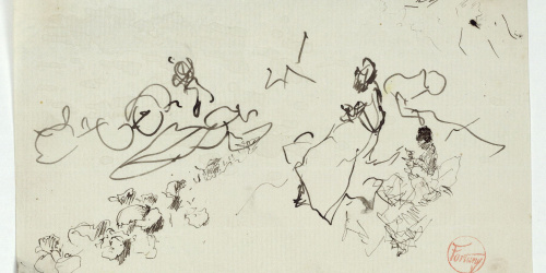 image for: Marià Fortuny - Estudi per al quadre «Platja de Portici» - Cap a 1874