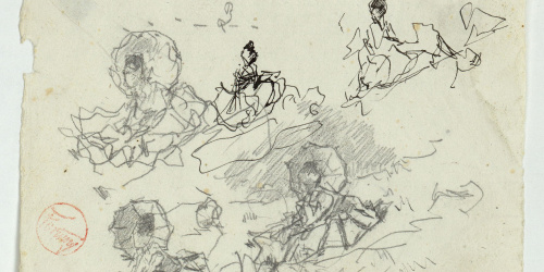 image for: Marià Fortuny - Estudi per al quadre «Platja de Portici» - Cap a 1874