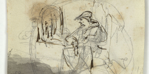 image for: Marià Fortuny - Estudi de composició - Cap a 1856-1858