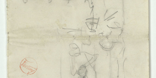 image for: Marià Fortuny - Esbós de figures assegudes i altres croquis - Cap a 1870-1872