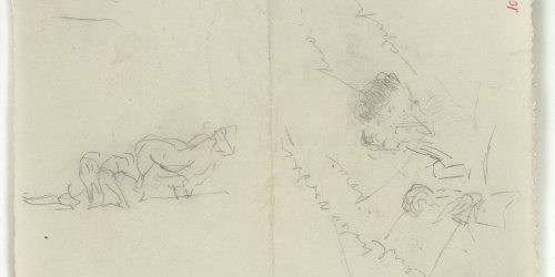 image for: Marià Fortuny - Croquis d&#039;animals i de caps humans - Cap a 1867-1874