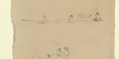image for: Marià Fortuny - Estudi per al quadre «Platja de Portici» - Cap a 1874