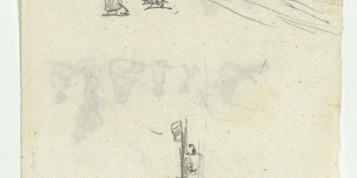 image for: Marià Fortuny - Grup de figures (anvers) / Grup de figures (revers) - Cap a 1874