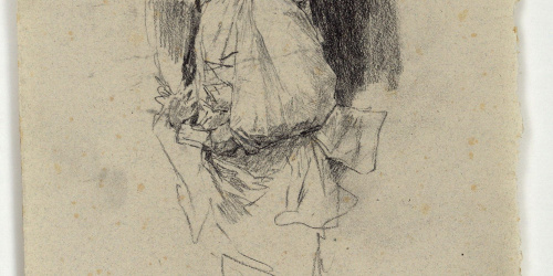 image for: Marià Fortuny - Estudi per al quadre «El jardí dels poetes» - Cap a 1871