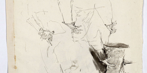 image for: Marià Fortuny - Estudi per al quadre «El jardí dels poetes» (anvers) / Estudi per al quadre «El jardí dels poetes» (revers) - Cap a 1871