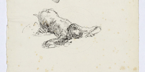 image for: Marià Fortuny - Estudi per al quadre «L&#039;escorxador de Portici» - Cap a 1874