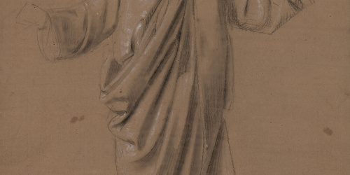 image for: Marià Fortuny - Estudi acadèmic de figura masculina - Cap a 1856-1858