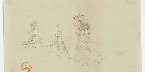 image for: Marià Fortuny - Estudi de bust femení - Cap a 1870-1874