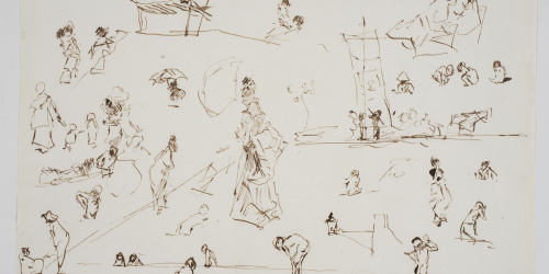 image for: Marià Fortuny - Estudi per al quadre «Platja de Portici» - Cap a 1874