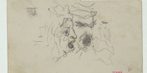 image for: Marià Fortuny - Esbossos de màscares - Cap a 1863-1866