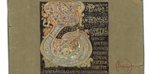 image for: Marià Fortuny - Calc de la lletra inicial d&#039;un manuscrit - Cap a 1867-1870