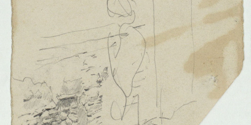 image for: Marià Fortuny - Esbós de figura - Cap a 1870-1872
