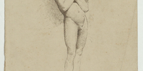 image for: Marià Fortuny - Estudi acadèmic de nu per a una crucifixió - Cap a 1860