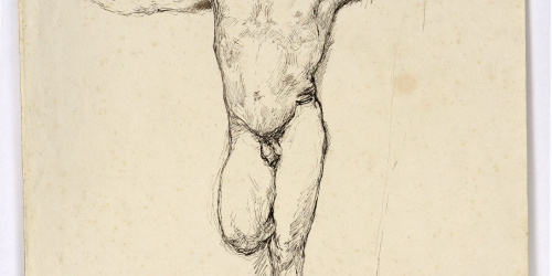 image for: Marià Fortuny - Estudi de nu masculí - 1869