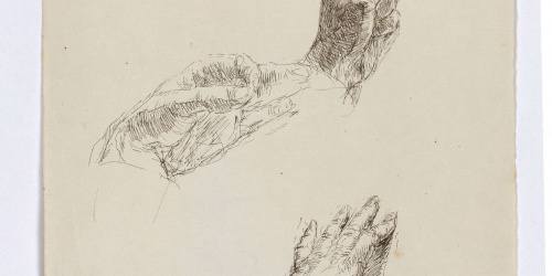 image for: Marià Fortuny - Estudis de la mà esquerra de l'artista - Cap a 1873