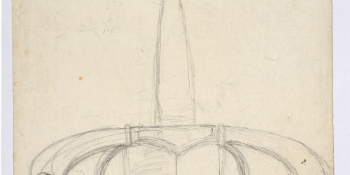 image for: Marià Fortuny - Pom d&#039;espasa (anvers) / Estudi per al quadre «El col·leccionista d&#039;estampes» (revers) - Cap a 1870-1872