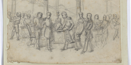 image for: Marià Fortuny - Firma d&#039;un tractat de pau - Cap a 1856-1858
