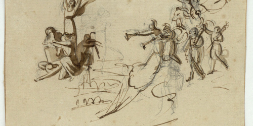 image for: Marià Fortuny - Estudi de composició - Cap a 1856-1858