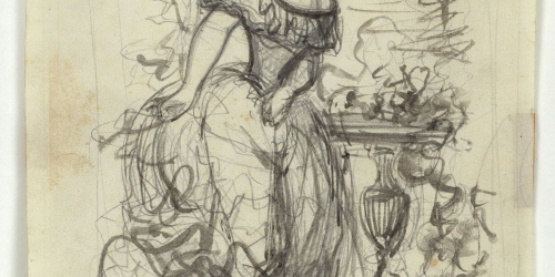 image for: Marià Fortuny - Blanca. Il·lustració per a la novel·la «El mendigo hipócrita» d&#039;Alexandre Dumas (fill) - Cap a 1856-1857