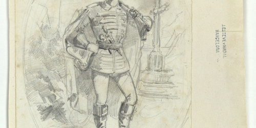 image for: Marià Fortuny - Retrat d&#039;un militar - Cap a 1856-1858
