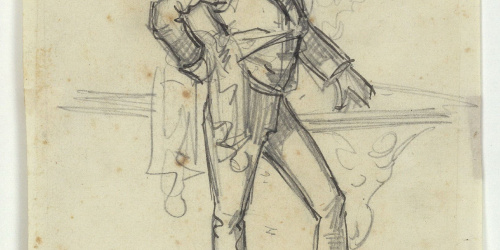 image for: Marià Fortuny - El comte Federico. Il·lustració per a la novel·la «El mendigo hipócrita» d&#039;Alexandre Dumas (fill) (anvers) / El comte Federico. Il·lustració per a la novel·la «El mendigo... - Cap a 1856-1857