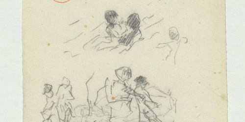 image for: Marià Fortuny - Esbós de figures - Cap a 1874