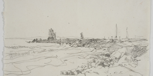 image for: Marià Fortuny - Estudi per al quadre «Platja de Portici» - Cap a 1874