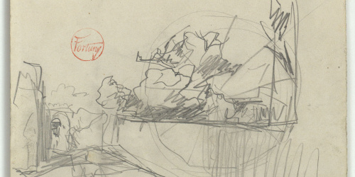 image for: Marià Fortuny - Estudi per al quadre «Platja de Portici» - Cap a 1874
