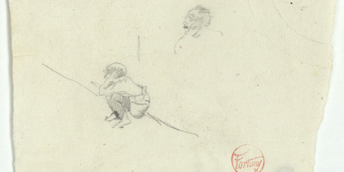 image for: Marià Fortuny - Nen a la gatzoneta i cap masculí - Cap a 1870-1874